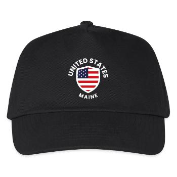 American-themed Flag Shield - Kids’ Baseball Cap - black - Front