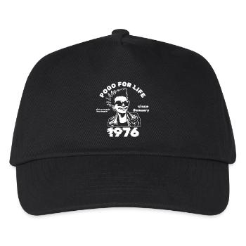 50. Geburtstag Pogo for life since 01/1976 - Kinder Basecap - Schwarz - Vorne