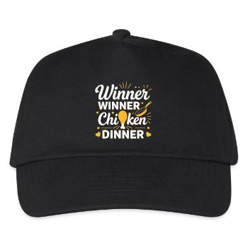 Gewinner-Hühnchen-Dinner-T-Shirt - Kinder Basecap - Schwarz - Vorne