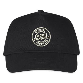Official favorite grandchild - Kids’ Baseball Cap - black - Front