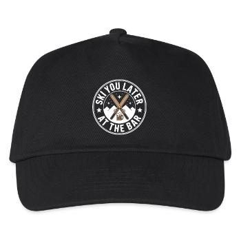 Skier plus tard au bar après ski bar - Casquette de baseball Enfant - noir - Devant