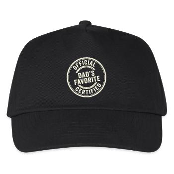 Lieblingskind Lustiges Offizielles Papas Lieblings - Kinder Basecap - Schwarz - Vorne