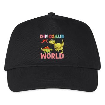 Dinosaur World nice - Kinder Basecap - Schwarz - Vorne