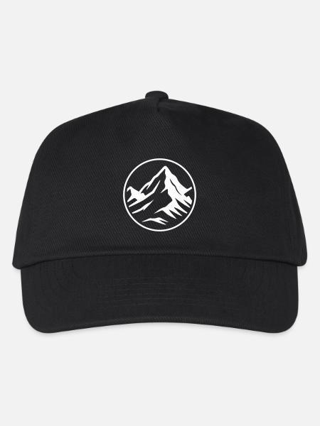 Berg Symbol Gipfel - Kinder Basecap - Schwarz