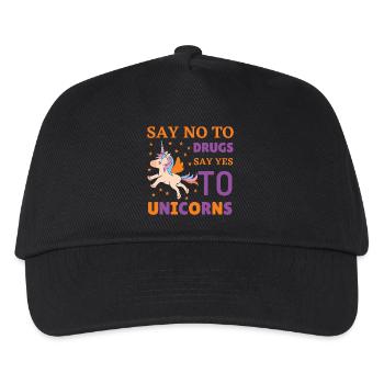 No drugs yes to unicorns - Casquette de baseball Enfant - noir - Devant