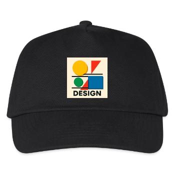 Géométrie Bauhaus Composition colorée - Casquette de baseball Enfant - noir - Devant