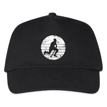 Hockey Player Sketch - Kids’ Baseball Cap - black - Front