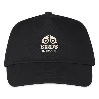 Vögel im Fokus - Kinder Basecap - Schwarz - Vorne