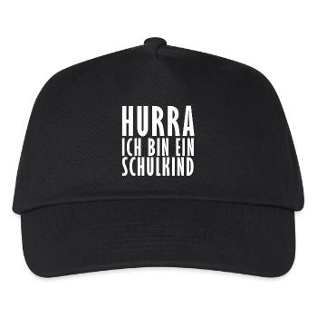 Hurra ich bin ein Schulkind - Kinder Basecap - Schwarz - Vorne