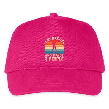 i like biathlon and maybe 3 people - Kids’ Baseball Cap - fuchsia - Front