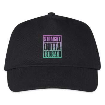 Straight outta Bilbao - Kinder Basecap - Schwarz - Vorne