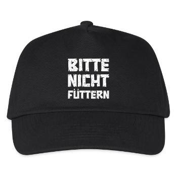 Bitte nicht füttern - Kinder Basecap - Schwarz - Vorne