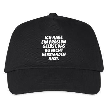 I solved a problem Saying - Kids’ Baseball Cap - black - Front
