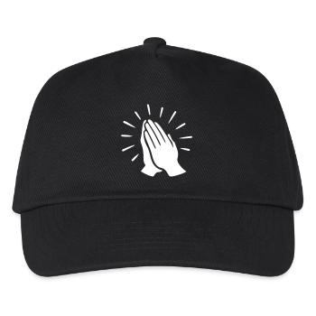 Gebet Hand Beten - Kinder Basecap - Schwarz - Vorne