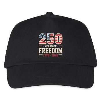 250 Years of USA Freedom Independence Design - Kids’ Baseball Cap - black - Front