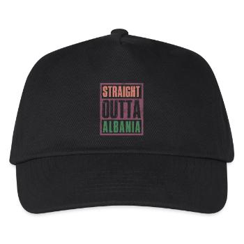 Straight outta Albania - Kinder Basecap - Schwarz - Vorne