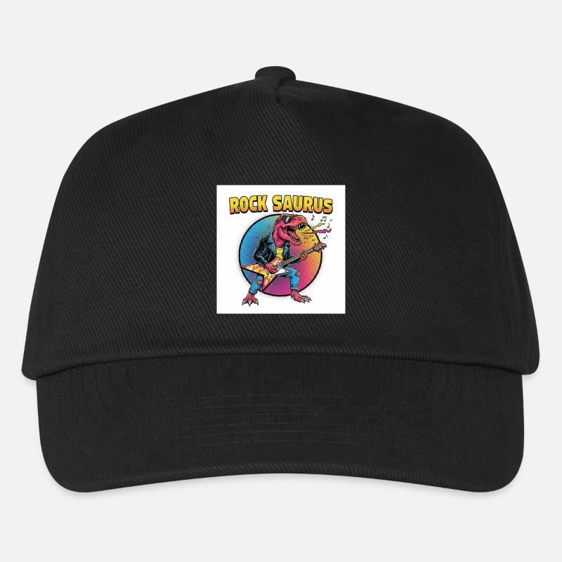 Rock Saurus Gitarrenheld - Kinder Basecap - Schwarz