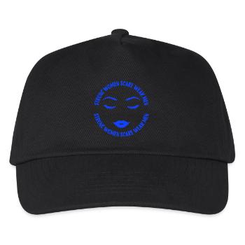 Strong Women Scare Weak Men Selbstbewusst Feminist - Kinder Basecap - Schwarz - Vorne