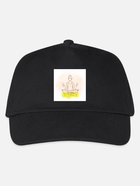 Haltung Meditation Illustration - Kinder Basecap - Schwarz
