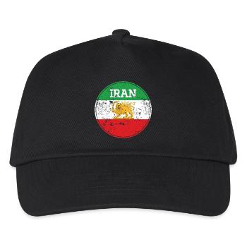 Emblème Lion Iran Vintage Rond - Casquette de baseball Enfant - noir - Devant