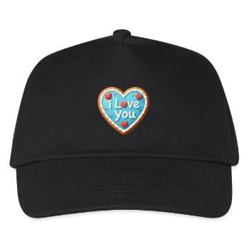 Valentinstag Herz Geschenk Valentinstag - Kinder Basecap - Schwarz - Vorne