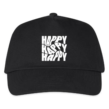 Bold Happy Graffiti Typography - Kids’ Baseball Cap - black - Front