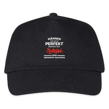 Männer aus Berlin Spruch - Kinder Basecap - Schwarz - Vorne