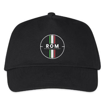 Rom Koordinaten - Kinder Basecap - Schwarz - Vorne