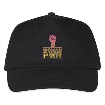 Frauenrechte Woman Power - Kinder Basecap - Schwarz - Vorne