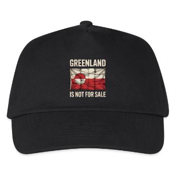 Grönland steht nicht zum Verkauf! - Grönland / Grønland - Kinder Basecap - Schwarz - Vorne