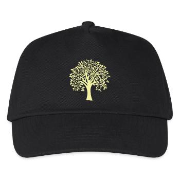 Icon Gelber Jumbo-Baum-Print-Silhouette - Kinder Basecap - Schwarz - Vorne