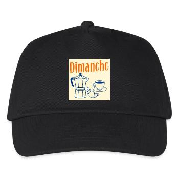 Sunday Coffee Croissant - Kids’ Baseball Cap - black - Front
