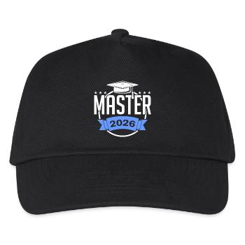Master bestanden 2026 Promotion Sponsion - Kinder Basecap - Schwarz - Vorne