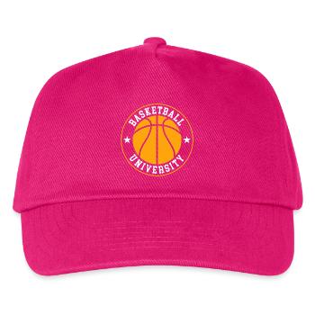 Basketball University Emblem - Kids’ Baseball Cap - fuchsia - Front