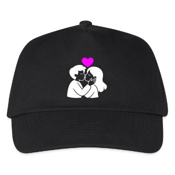 In Love Couple Heart Love - Kids’ Baseball Cap - black - Front