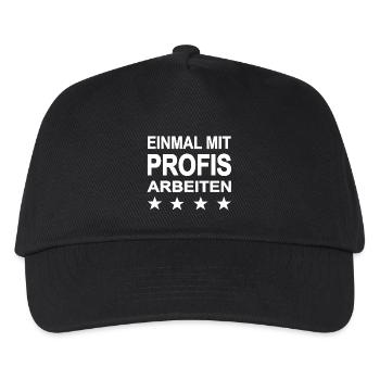 work - Kids’ Baseball Cap - black - Front