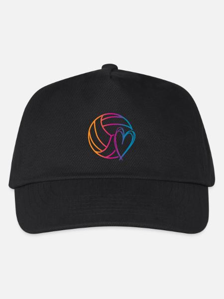 Volleyball Ball - Kinder Basecap - Schwarz