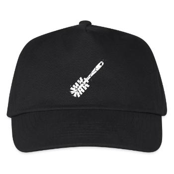 Klobürste Grunge WC Humor Vektor - Kinder Basecap - Schwarz - Vorne