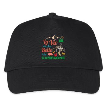 La Vie Belle en Campagne - Casquette de baseball Enfant - noir - Devant