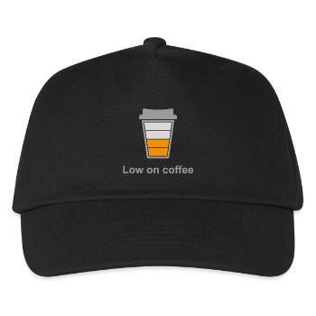 Low on Coffee - Kids’ Baseball Cap - black - Front