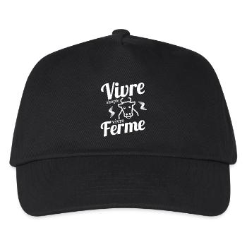 Living Farm Minimalistische Illustration - Kinder Basecap - Schwarz - Vorne