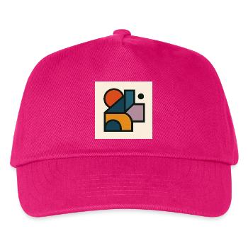 Contrasting geometric shapes - Kids’ Baseball Cap - fuchsia - Front