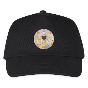 Mops in the bubble bath - Kids’ Baseball Cap - black - Front
