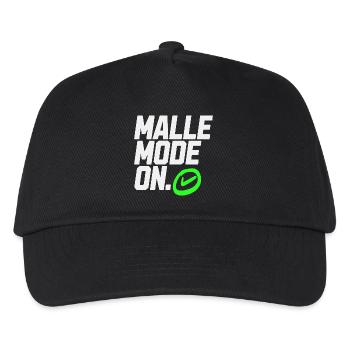Mallemodus On – Graphic with green tick - Kids’ Baseball Cap - black - Front
