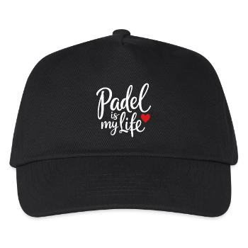Padel is my life Sportsman Statement Heart - Kids’ Baseball Cap - black - Front