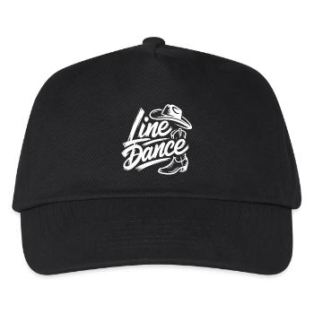 Line Dance – Country Western Tanz - Kinder Basecap - Schwarz - Vorne