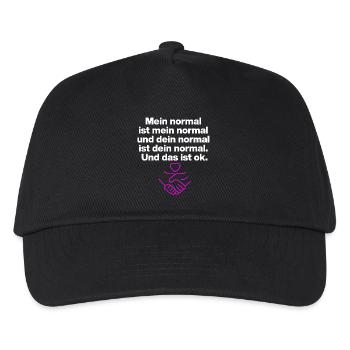 MEIN NORMAL IST MEIN NORMAL, DEINS ALLES IST OK ✌️ - Kinder Basecap - Schwarz - Vorne