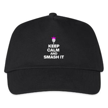 RESTE CALME ET DÉFONCE, PUISSANCE PADEL, CADEAU ROSE - Casquette de baseball Enfant - noir - Devant