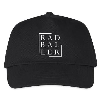 Radball, Radballer, Hallenradsport - Kinder Basecap - Schwarz - Vorne