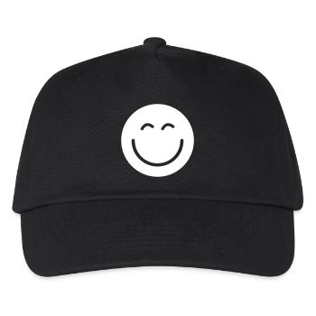 Smiley smile good mood - Kids’ Baseball Cap - black - Front